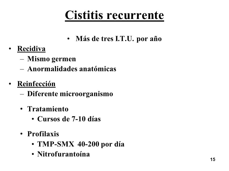 Cistitis recurrente